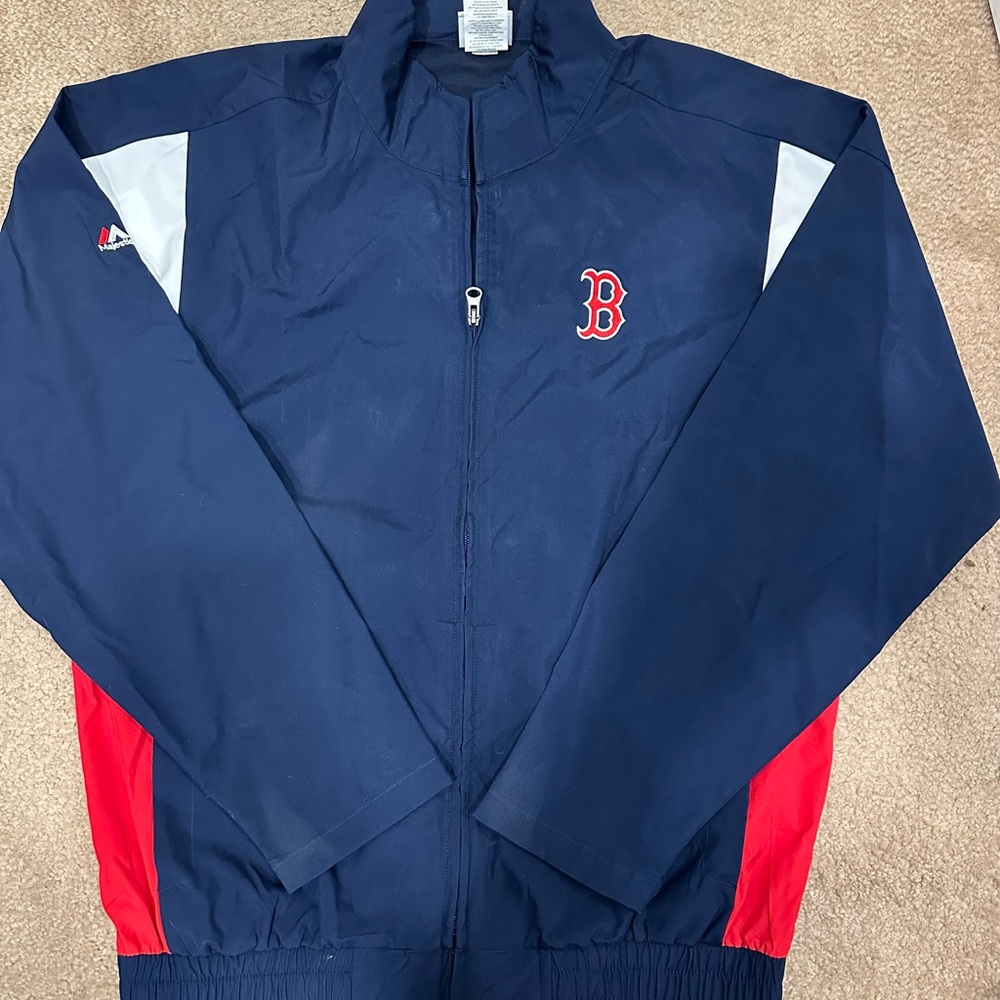 Boston Red Sox - Majestic - Blue and Red Windbreaker Jacket